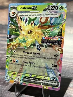 Pokemon TCG Leafeon EX 006/131 STAMPED PROMO Card Prismatic Evolutions Near Mint - Image 3