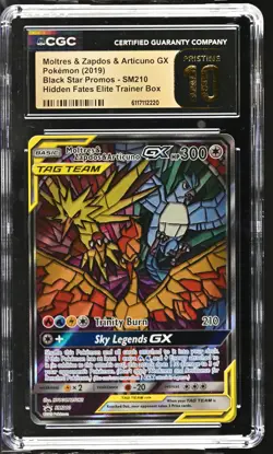 2019 Pokemon Black Star Promo Legendary Birds GX Pristine CGC 10 #SM210 - Image 1