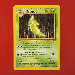 5-08-13 PWE pokemon unplayed 1999 base set 54/102 metapod - Image 1