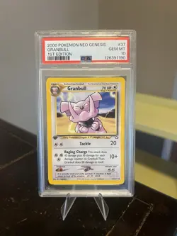 2000 Pokemon Granbull 37/111 1st Edition Neo Genesis PSA 10 Gem Mint - Image 1