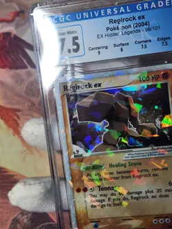 2004 Pokemon Hidden Legends Regirock ex Holo #98 READ SCUFFED CGC 7.5 like PSA - Image 2
