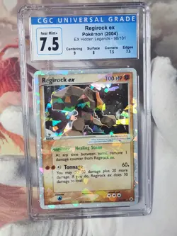 2004 Pokemon Hidden Legends Regirock ex Holo #98 READ SCUFFED CGC 7.5 like PSA - Image 3