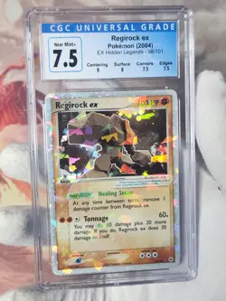 2004 Pokemon Hidden Legends Regirock ex Holo #98 READ SCUFFED CGC 7.5 like PSA - Image 4