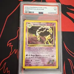 Pokemon Gym Challenge Sabrina's Alakazam 16/132 PSA 7 - Image 1