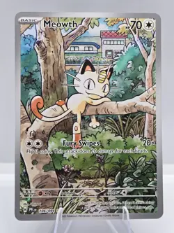 Meowth 106/94 Illustration Rare ME02: Phantasmal Flames Pokemon TCG NM - Image 1