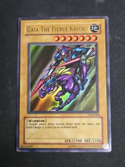 Gaia The Fierce Knight LOB-006 The Legend of Blue Eyes White Dragon Unlimited MP - Image 1