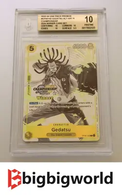ONE PIECE TCG OP05-102 Gedatsu 2024 ChampionShip WINNER Monochrome BGS10 - Image 1