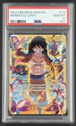 One Piece OP09-119 SEC Monkey D Luffy PSA10 English - Image 1