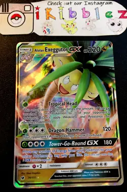 Alolan Exeggutor GX 74/111 NM Ultra Rare Full Art Pokemon Card. Tracked Ship! - Image 1