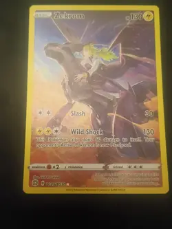 Pokemon TCG Zekrom Trainer Gallery Holo Rare TG05/TG30 Brilliant Stars LP Card - Image 1