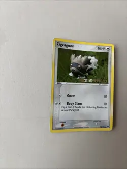 Pokemon TCG Zigzagoon Emerald Card 74/106 2005 Reverse Holo Stamped - Image 2