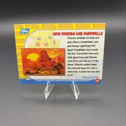 New Friends and Farewells Topps Holo Pikachu's Vacations Pokemon Card Near Mint - Image 2