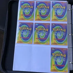 Topps Movie Edition Black/Blue Logo Pokemon Card Bundle x7 inc Charizard Holo - Image 2