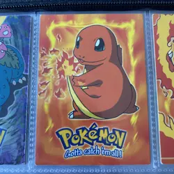 Topps Movie Edition Black/Blue Logo Pokemon Card Bundle x7 inc Charizard Holo - Image 4