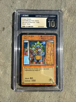 CannaBeast “Crazy Clown” Holo Card #9/40 Harvest Of Horror CGC 10 Pristine Pop 1 - Image 1