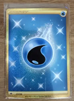 Pokemon Chilling Reign Water Energy 231/198 Gold Secret Rare NM - Image 1