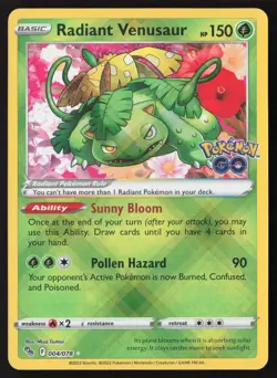 Radiant Venusaur 004/078 Pokemon GO - Image 1