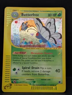 Butterfree 005/165 Expedition Base Set Holo Ultra Rare Pokemon TCG Nintendo MP+ - Image 3