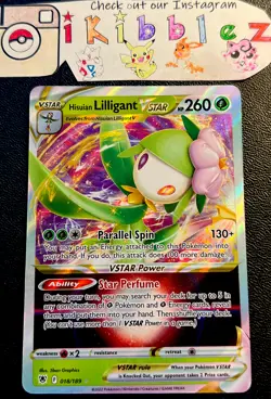 Hisuian Lilligant VStar 018/189 NM Full Art Ultra Rare Astral Radiance Pokemon! - Image 1