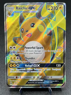 Raichu GX SM90 NM Full Art Ultra Rare Sun & Moon Black Star Pokemon Promo! - Image 1