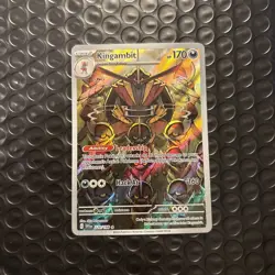 Kingambit 220/198 Pokemon Scarlet & Violet Illustration Rare Full Art Holo NM - Image 1