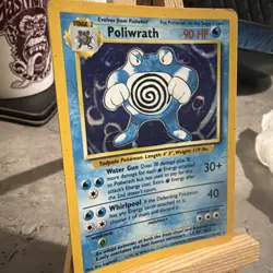 Pokemon TCG Poliwrath Base Set 13/102 Holo Unlimited Holo Rare WOTC Vintage - PL - Image 2