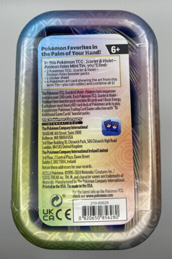 NEW Pokemon TCG Scarlet & Violet Paldean Fates Mini Tin Featuring "FINIZEN" - Image 2