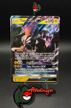 Pokemon TCG - Tapu Koko GX #SM50 Black Star PROMO - Ultra Rare Promo - LP - Image 1