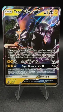 Pokemon TCG - Tapu Koko GX #SM50 Black Star PROMO - Ultra Rare Promo - LP - Image 2