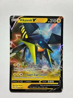 Vikavolt Pokemon Card Lot – Vikavolt V, Charjabug & Grubbin Holo NM/LP Gift Set - Image 2