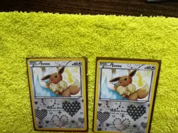 Pokemon TCG 2x Eevee Legendary Treasures RC14/RC25 2013 Reverse Holo - Image 3