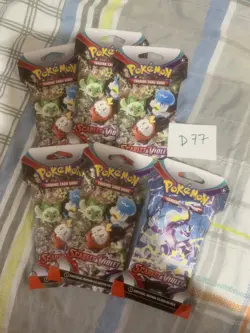 6 Pokemon TCG: Scarlet & Violet Sleeve Booster Pack - Free UK P&P - Image 1
