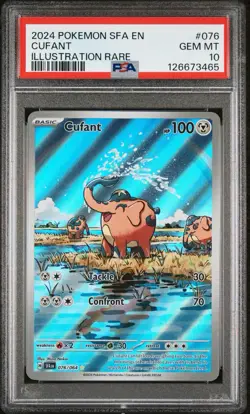 2024 POKEMON SFA EN-SHROUDED FABLE ILLUSTRATION RARE #076 CUFANT PSA 10 - Image 1