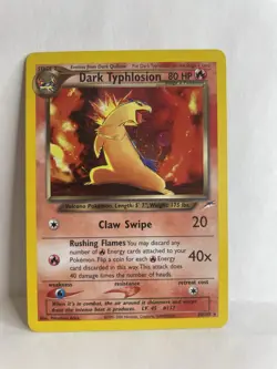 Pokemon Dark Typhlosion 10/105 Neo Destiny Holo Rare Stage 2 80 HP English - Image 1