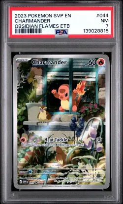 2023 POKEMON SVP EN-SV BLACK STAR PROMO #044 CHARMANDER PSA 7 - Image 1