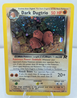 Pokemon Dark Dugtrio TCG 6/82 Rare Holo Team Rocket Vintage - NM - Image 1