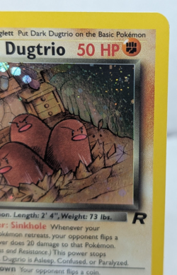 Pokemon Dark Dugtrio TCG 6/82 Rare Holo Team Rocket Vintage - NM - Image 3