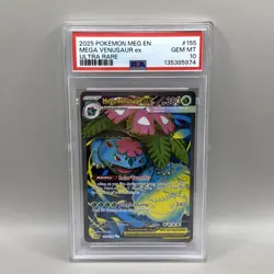 Pokemon Mega Venusaur EX 155/132 Ultra Rare PSA 10 (Lil white debris in case) - Image 1