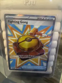 Pokemon Fighting Gong Trainer-Item Full Art Holo Ultra Rare MEGA Me01 168/132 - Image 1