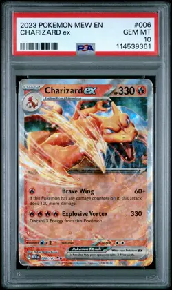2023 POKEMON MEW EN-151 #006 CHARIZARD EX PSA 10 - Image 1