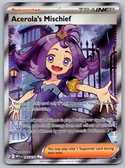 Pokemon TCG Acerola's Mischief 165/132 Mega Evolution Full Art Ultra Rare - Image 1