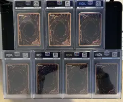 7x Yugioh Blue Eyes White Dragon PSA Graded 2002-2004 w/ 1st editions - Image 2