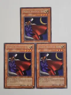 3 x YuGiOh White Magical Hat - MRD-016 Rare LP - Image 1