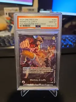 2024 One Piece EN Promo Monkey D. Luffy PSA Magazine Exclusive OP05-060 PSA 10 - Image 1