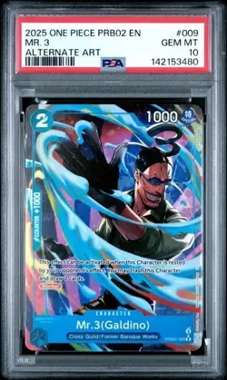 Mr 3 Galdino PSA 10 Alternate Art Rare One Piece PRB02 #009 - Image 1