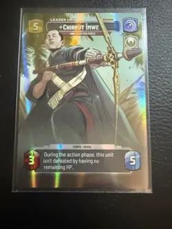 Star Wars Unlimited Chirrut Imwe One With The Force Showcase Card #256 - Image 2