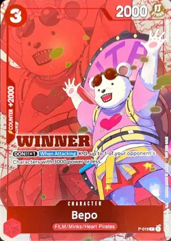 Bepo Winner Promo Pack Vol. 7 One Piece Foil Card P-019 - Image 1