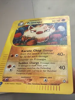 Pokemon TCG Primeape Reverse Holo Rare Card Aquapolis 29/147 - Image 3