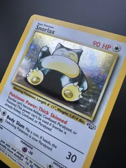 Pokemon TCG Snorlax Jungle Holo Card 11/64 Unlimited Rare LP - Image 3