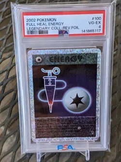 Pokemon Legendary Collection Reverse Holo Full Heal Energy #100/110 PSA 4 VG-EX - Image 1